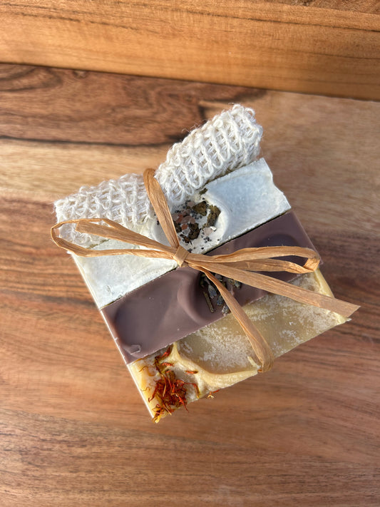 3 Soap Gift Set with Soap Saver Bag