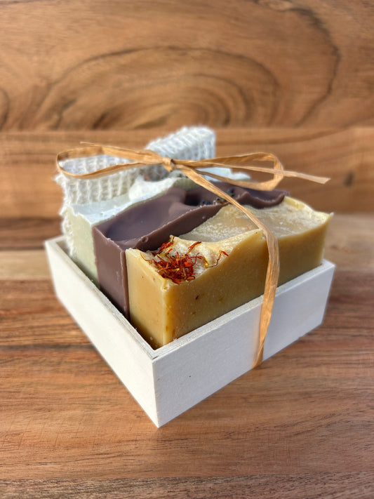 3 Soap Gift Set with Soap Saver Bag